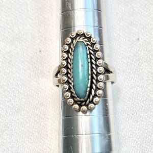 Turquoise Stirling Silver  Ring.
